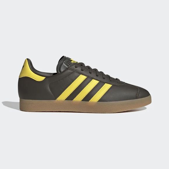 MEN'S Adidas Gazelle Shadow Olive Impact  Shoes Yellow HQ9873 - Picture 3 of 9